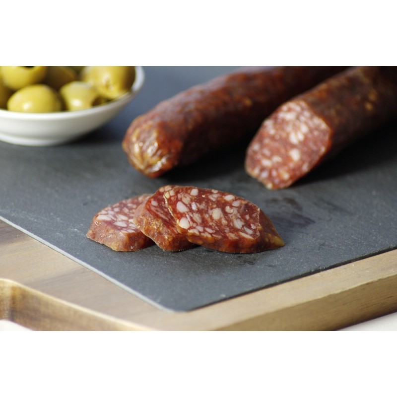 Hirsch-Kaminwurzen aufgeschnitten