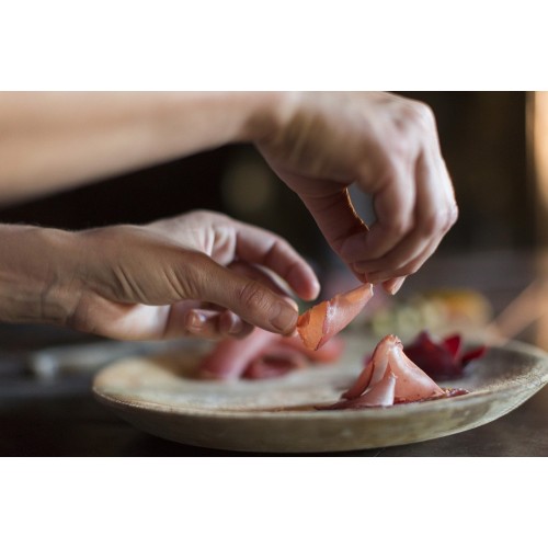 Speck Kaiserteil wird serviert