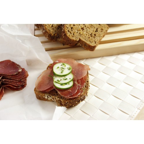 Snellino mit Bresaola und Gurken