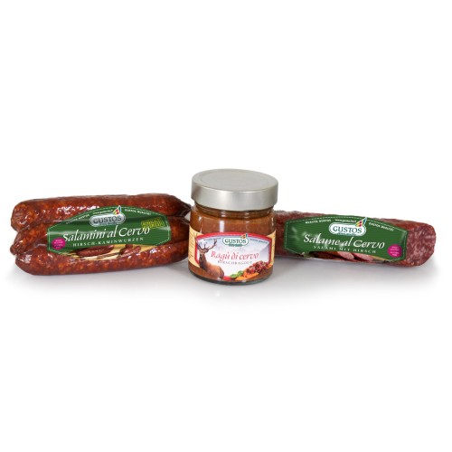 Kaminwurzen, Ragout und Salami vom Hirschen