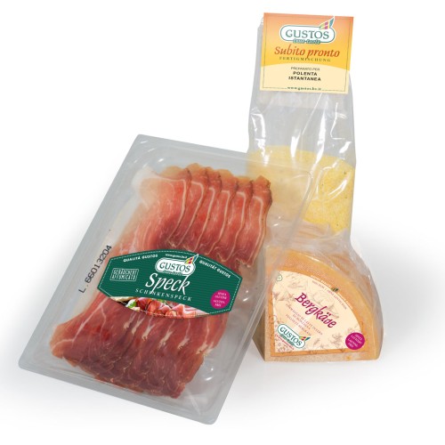 Polenta, Speck und Käse