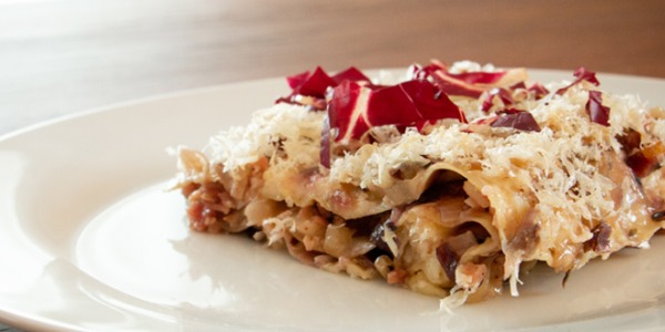 Lasagne mit Speck und Radicchio