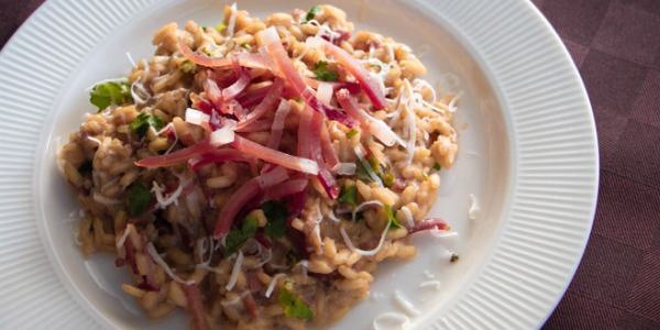 Bierrisotto mit Speck