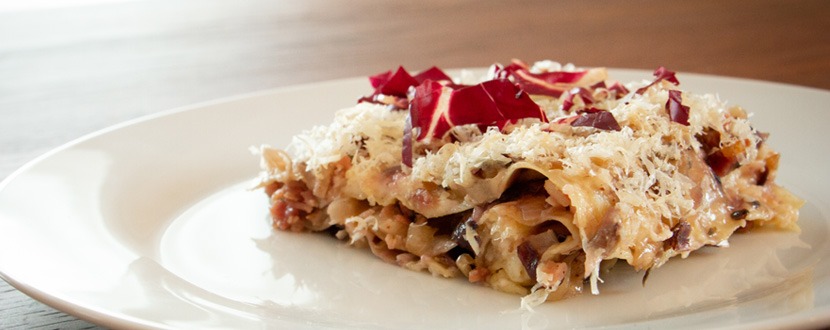 Lasagne mit Speck und Radicchio