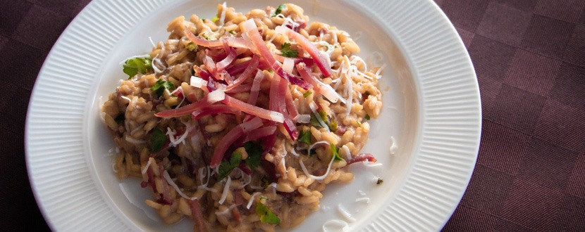 Bierrisotto mit Speck